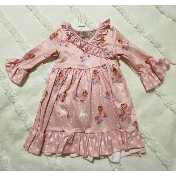 Pete and Lucy “Pink Ice Princess” size 2T Fun dress, pink crossover front - Picture 1 of 2